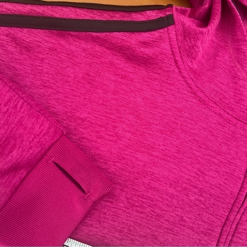 Adidas Youth Girl Sz XL Mauve Pink Plum Full Zip Athletic Hoodie Sweatshirt - Picture 5 of 8